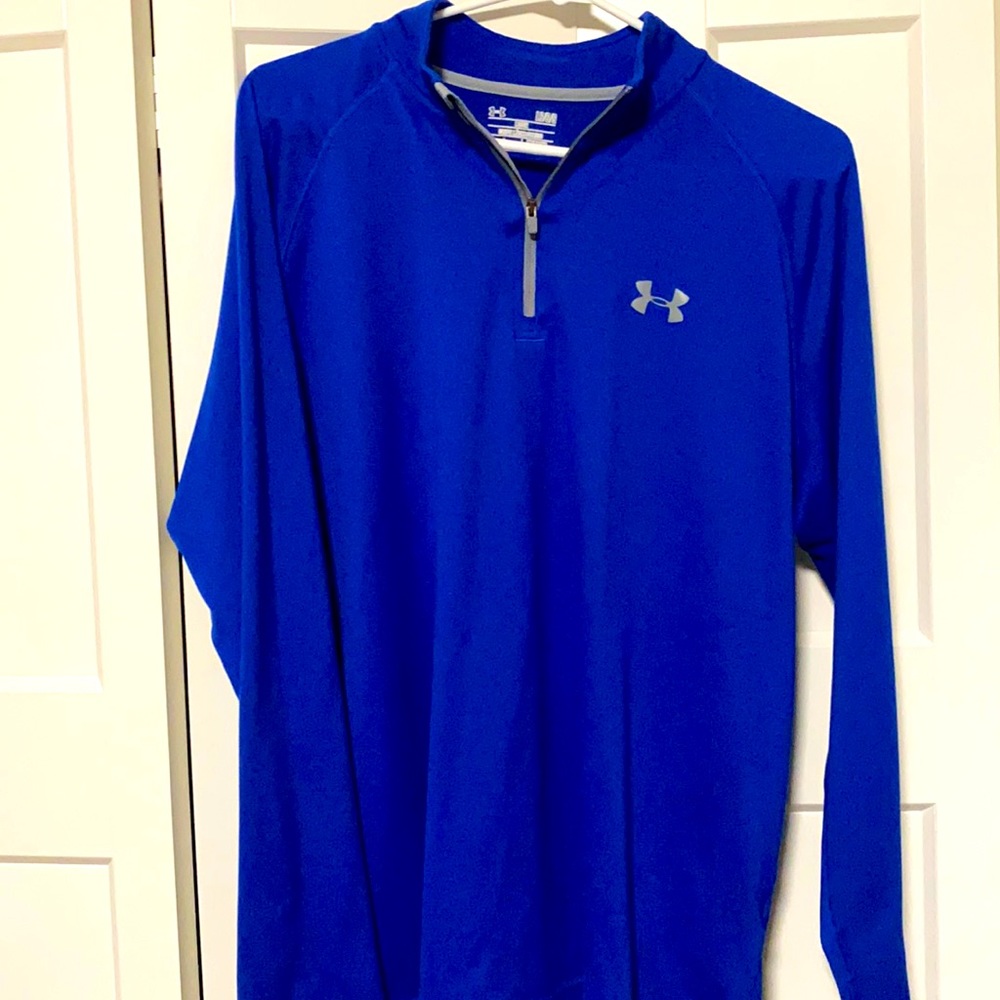 Under Armour mens L loose fit Heat Gear 1/4 zip pullover